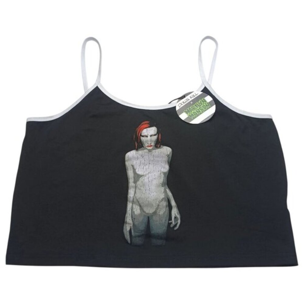 Marilyn Manson x Dolls Kill Tank Top Crop Black UNRELEASED RARE Size 1X NEW NWT